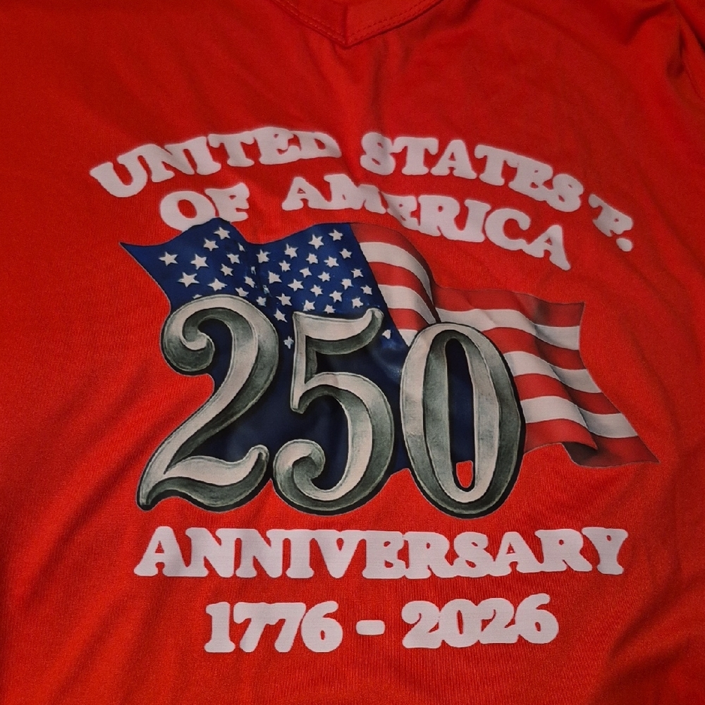 Women's Red 250th Anniversary Graphic T-Shirt